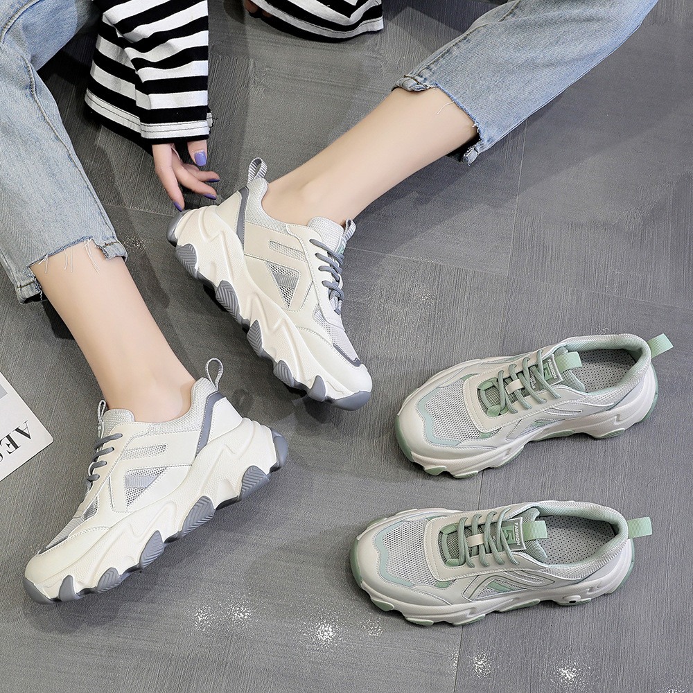 Spring Fashion New Women's Trendy Summer Breathable Platform Sports Casual Shoes