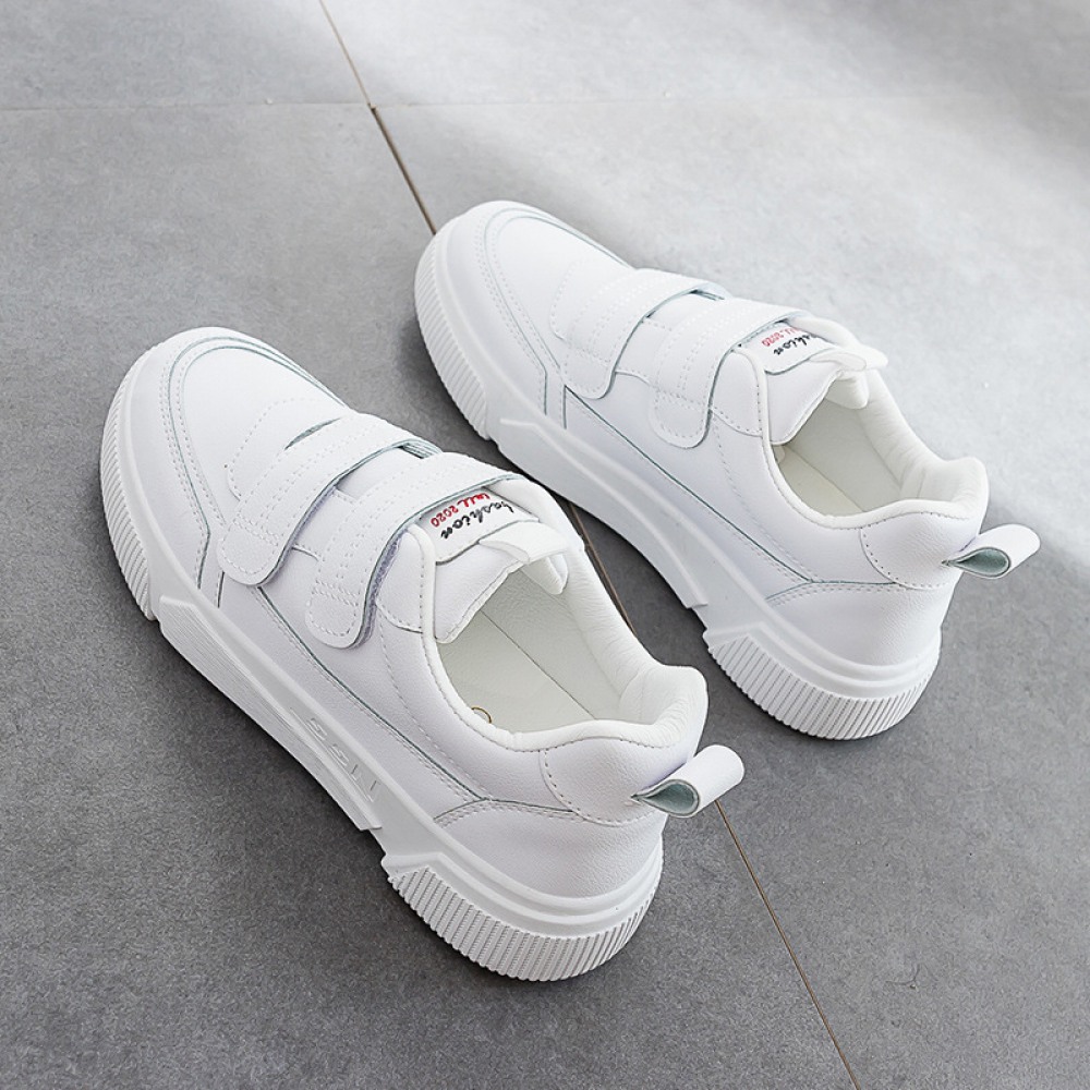 Spring New Velcro White Women's Casual Breathable Running Shoes